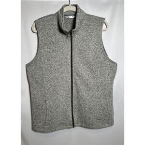 Riders Lee Vest Womens Large Gray Full Zip Pockets Sleeveless 46” Chest